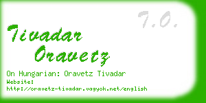 tivadar oravetz business card